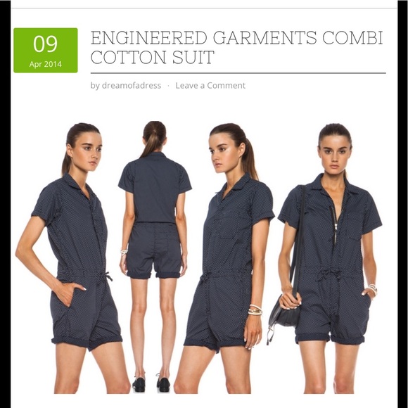 Engineered Garments Combi Suit- Unisex- Pima Poplin /Khaki size 3 - Picture 10 of 10